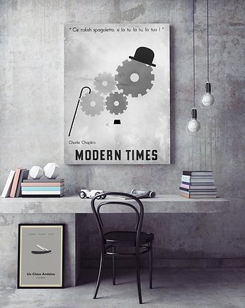 Plakat Modern Times - Chaplin , minimalmill