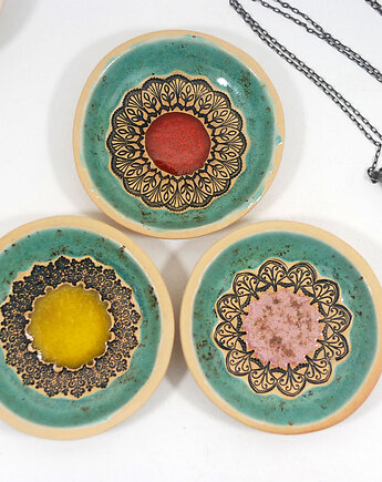 Ceramiczna miseczka na biżuterię, obrączki, kadzidełko, 10FingersArt