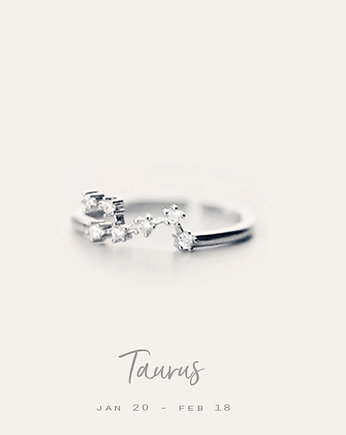 Taurus - konstelacja Byka srebrny pierścionek, Ewa Saj  Silver