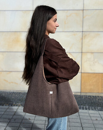 Torebka Hobo Bag Sztruks Choco, Laveni