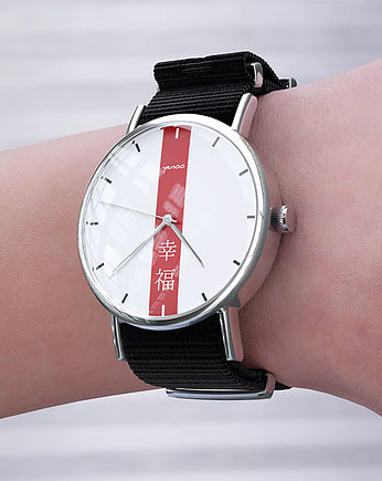 Zegarek - Szczęście - czarny, nylonowy, yenoo