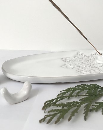 Zestaw talerzyk na kadzidełko i palo santo, Ceramika Ana