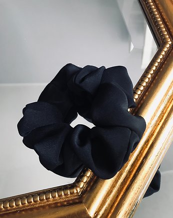 Silk scrunchie - black crepe, Aurora store
