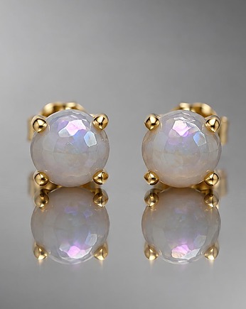 Dots - agaty szare mystic /alloys collection/ - sztyfty, KiKa pracownia