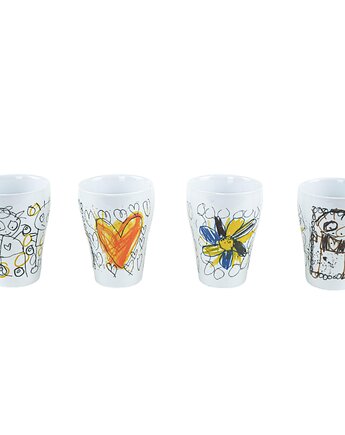 Zestaw filiżanek Poul Pava dla Aida, dania, lata 90., Przetwory design