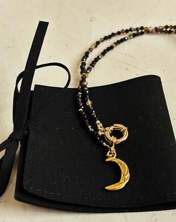 Naszyjnik Agat Czarny Księżyc, Chmolowska Jewellery
