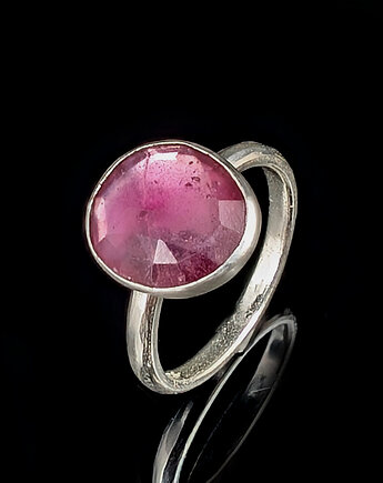 Pierścionek stawberry różowy turmalin, Pracownia Neores