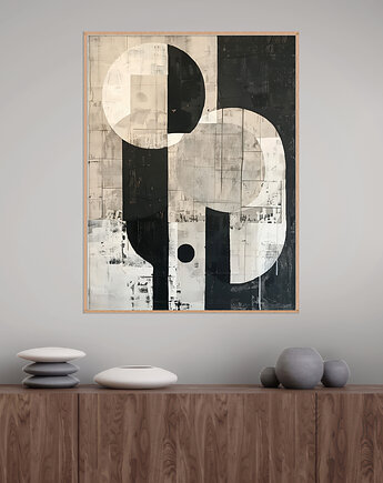Geometria natury - Plakat, druk - Minimalizm, Boho, Loft #40, Black Sapphire Art
