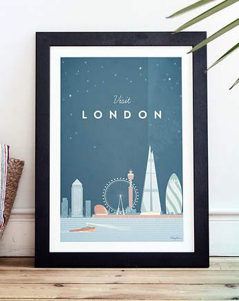 Londyn - vintage plakat 50x70 cm, minimalmill