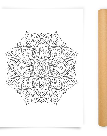 Plakat do Kolorowania Mandala 50x70cm, Anna Grunduls Design