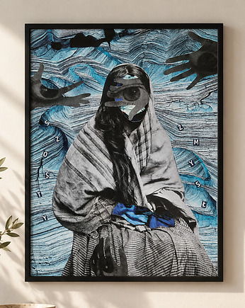 Plakat Szósty zmysł - surrealistyczny kolaż, collage.collide