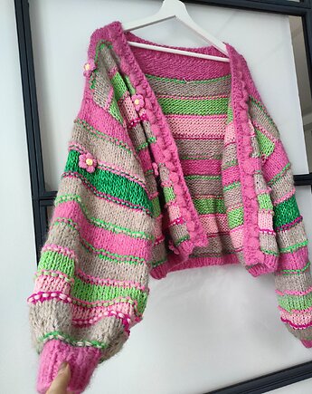 Sweter alpaka merino MEADOW, Po.dziergane