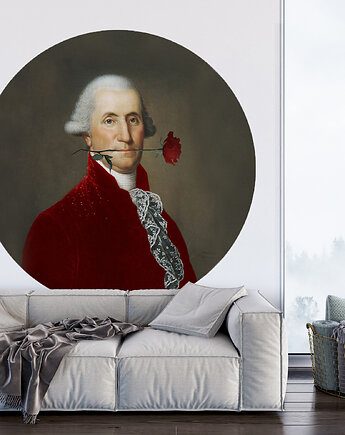 Mural DOTS  Amant z różą- okrągła dekoracja ścienna, Ravenart