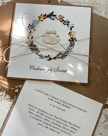 Wyjątkowa ręcznie robiona kartka świąteczna na Boże Narodzenie, sorte