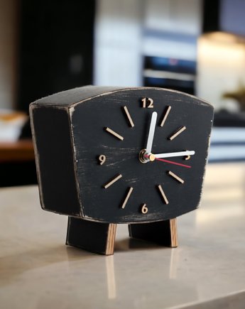 Zegarek drewniany biurkowy  - cichy mechanizm, Clock Wood Studio