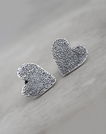 Kolczyki Serca - srebro, Pastelove Jewelry