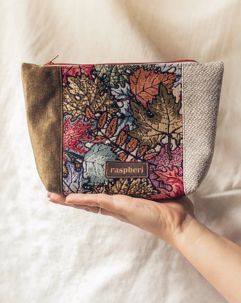Kolorowa kosmetyczka MAXI patchwork, raspberi