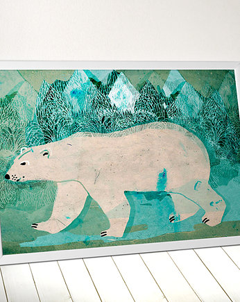 niedźwiedź polarny 50x70 cm, Anita Tomala