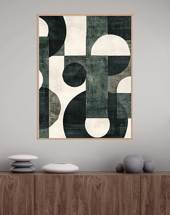 Geometria natury - Plakat, druk - Minimalizm, Boho, Loft #33, Black Sapphire Art