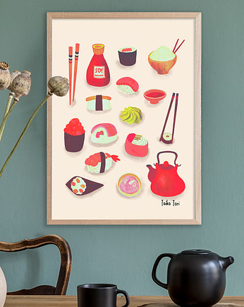 Plakat Sushi Love - fine art, minimalmill