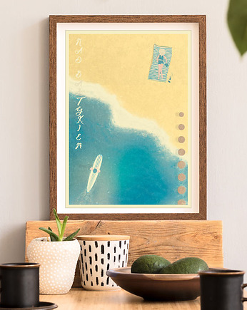 Plaża nad Bałtykiem - plakat A3, minimalmill