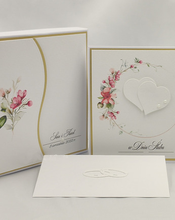 Kartka ślubna z pudełkiem i kopertą, W39b, Anna Art and Crafts