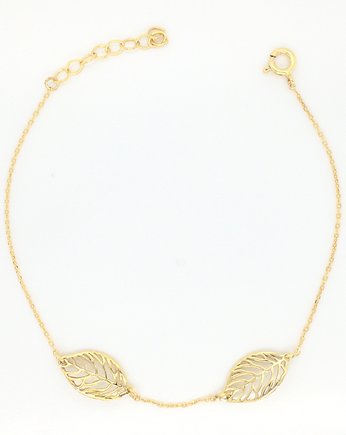 Bransoletka pozłacana z listkami pr. 925, VENA Jewellery