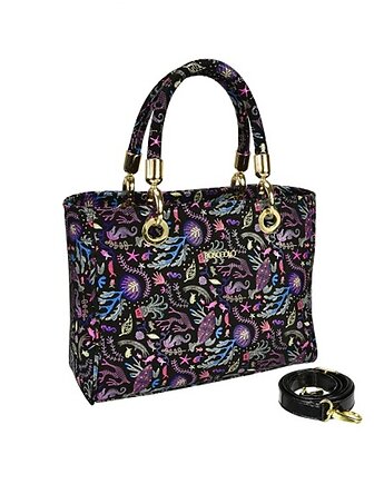 Torebka Skórzana  kuferek - rafa koralowa (7039), BOSCCOLO