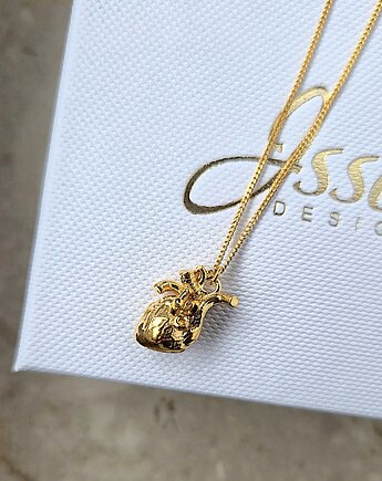 Naszyjnik LUDZKIE SERCE- srebro, złoto, różowe złoto, ISSI Jewelry