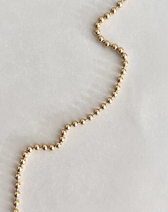 Srebrny pozłacany naszyjnik choker KULKA, ATdiament