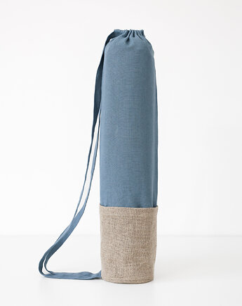 Torba na matę do jogi DUSTY BLUE plus RUSTIC, so linen!
