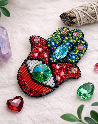 Broszka Ręka Fatimy, migotka shop