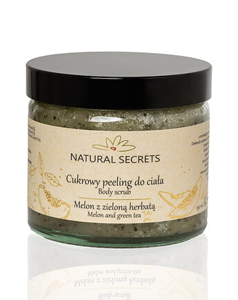 Peeling cukrowy - orzeźwiający melon z zieloną herbatą, Natural Secrets