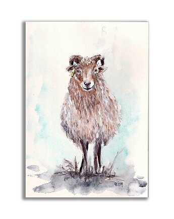 Obraz ręcznie malowany "Baranek", Galeria Alma