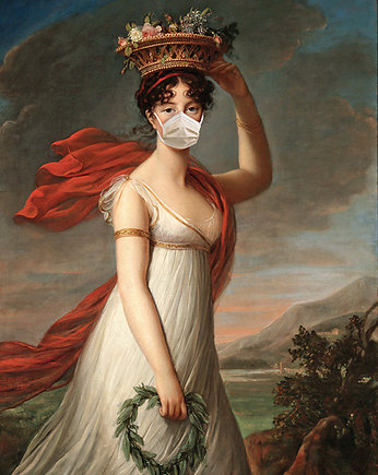 Lady in a mask  - dekoracja ścienna, Dekoracje PATKA Patrycja Kita
