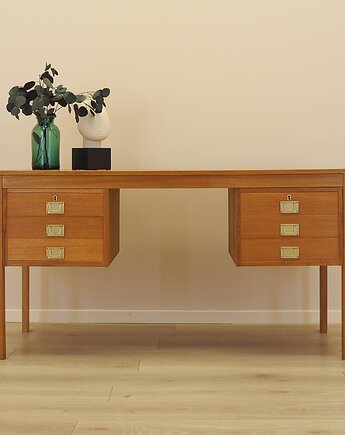 Biurko jesionowe, duński design, lata 70, produkcja: Dania, Przetwory design