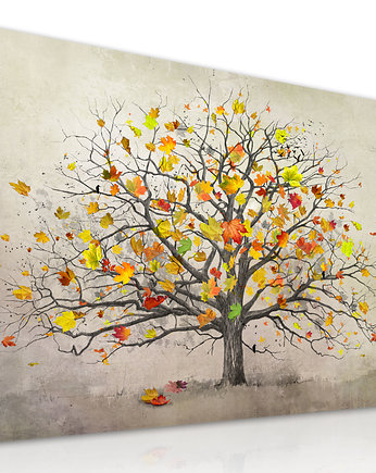 Obraz na płótnie z drzewem w brązach 120x80cm, LUdesign gallery