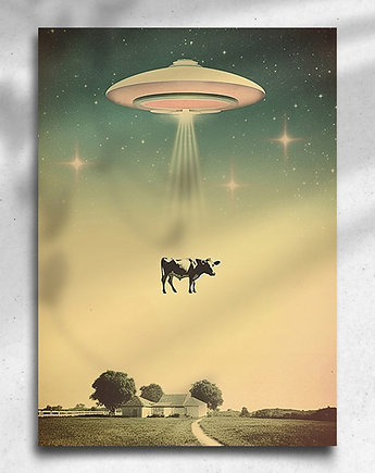Plakat / Surrealistyczny Kolaż / UFO, balance