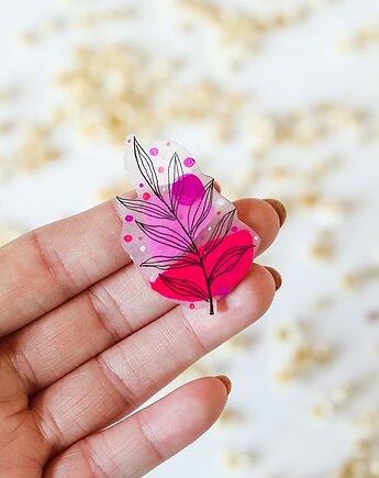 Przypinka minimalizm  flora, Pintura