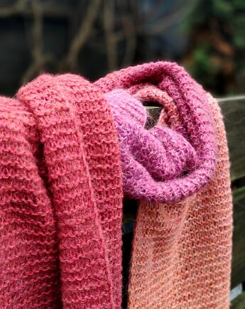 Puchate ombre I / szal, agat handmade