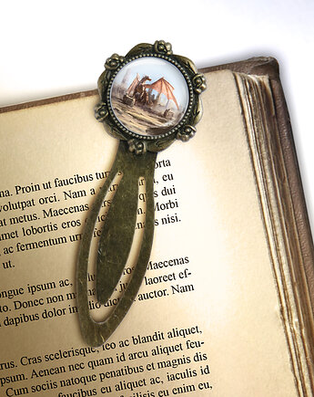 Zakładka do książki - Smok - klips, brąz, yenoo