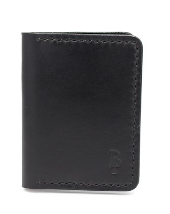 Ręcznie robiony skórzany portfel minimalistyczny, cienkie etui do marynarki, Bartłomiej Popławski