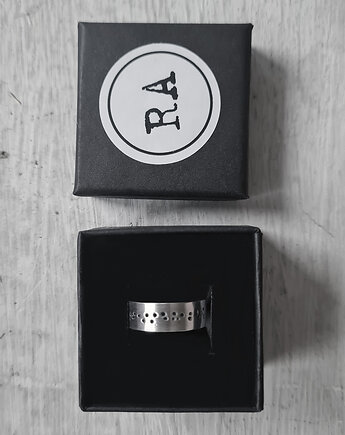 DOTS-1 pierścionek ze srebra obrączka unisex, RA
