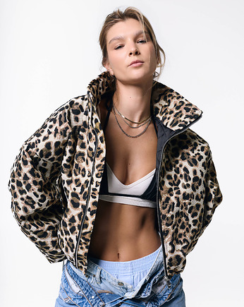 Kurtka bomber leopard heavy jacket, REST Factory