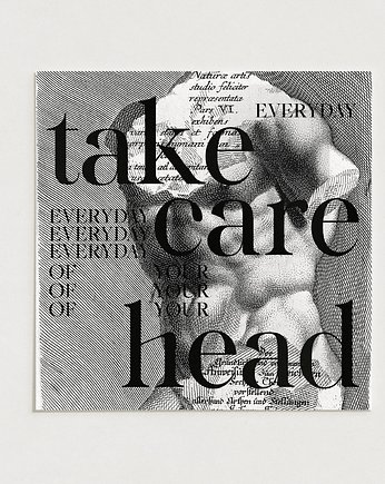 Take care / Oryginalna grafika / poster print / plakat, Alina Rybacka