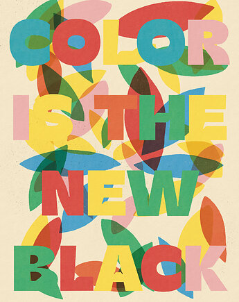 Plakat Color is the new black, MUKI design