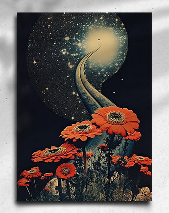 Plakat / Surrealistyczny Kolaż / Kwiaty, OKAZJE - Prezent na Wesele