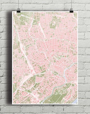 Wiedeń - plakat kartograficzny, minimalmill