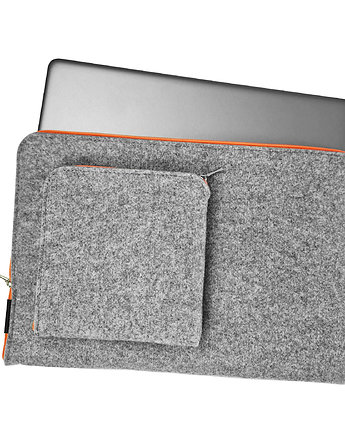 ETUI NA LAPTOPA I ZASILACZ pomarańczowy zamek, purol design