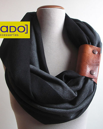 Tuba Szal Etola Komin DK Grey Melange  z Opaską, CADOaccessories
